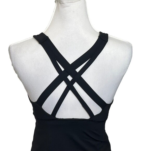Lululemon Stash N Run Tank Top Black Size 4 Medium Support Running Activewear - Picture 3 of 10